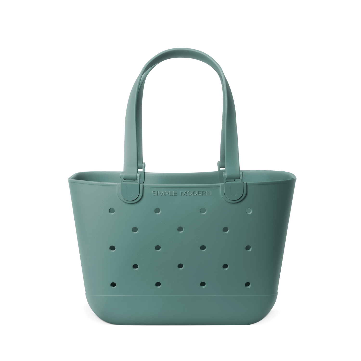 Soft sage green tote bag with matching handles and structural elements
