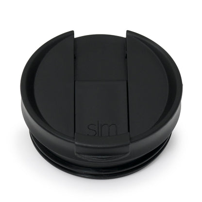 Black matte container lid with dark charcoal gray base rim and subtle tone gradations